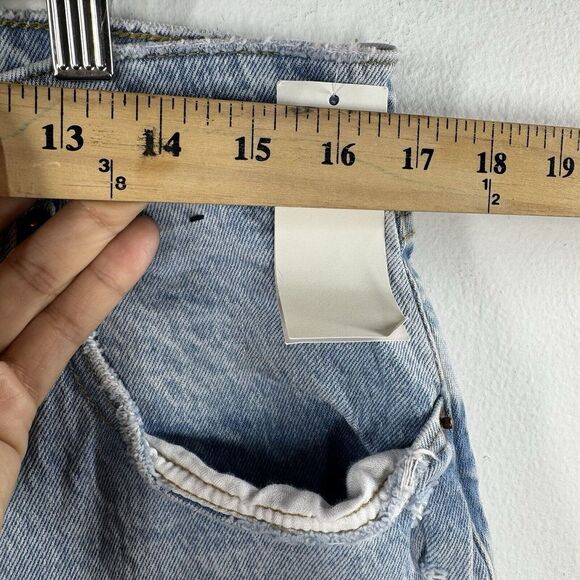 Abercrombie & Fitch Women's Jeans Size 33/16R 90s Straight High Rise Acid Wash - Picture 5 of 10